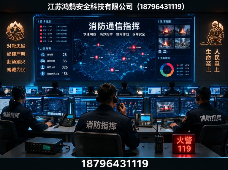 五指山消防通信指挥展示图
